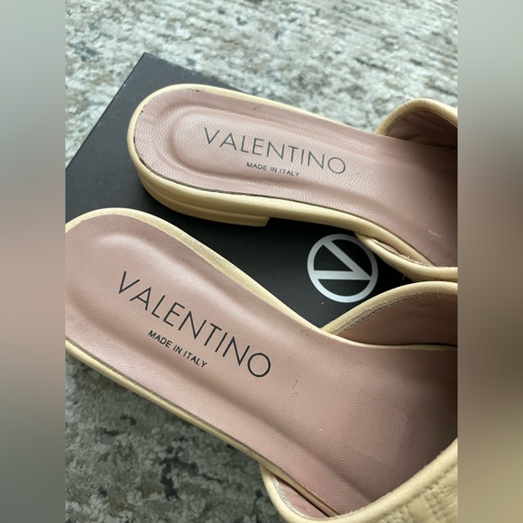 Sold out Mario Valentino Afrodite Quilted Slide Sandals Double Logo - Picture 5 of 9